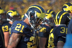 roy roundtree portrait university of michigan football vs. northwestern 2012 at the big house in ann arbor